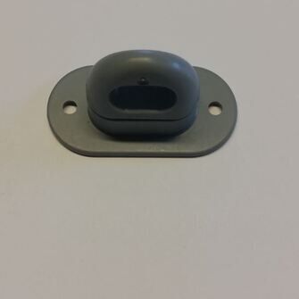 Presenningsknap, drejbar - grå